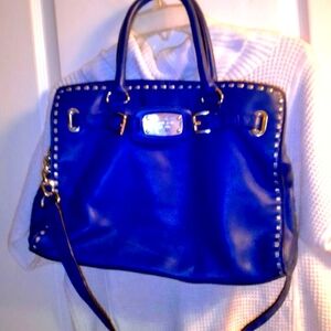 Cobalt Blue leather Michael Kors Purse .